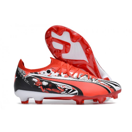 Choose To Buy Puma Ultra Ultimate FG Red Black Mens Soccer Cleats Shop Online