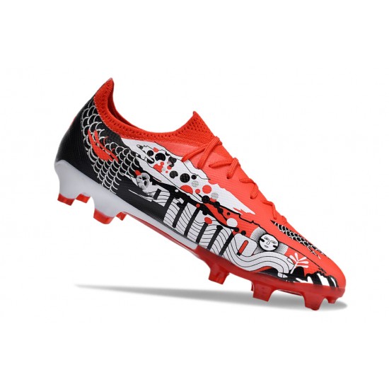 Choose To Buy Puma Ultra Ultimate FG Red Black Mens Soccer Cleats Shop Online