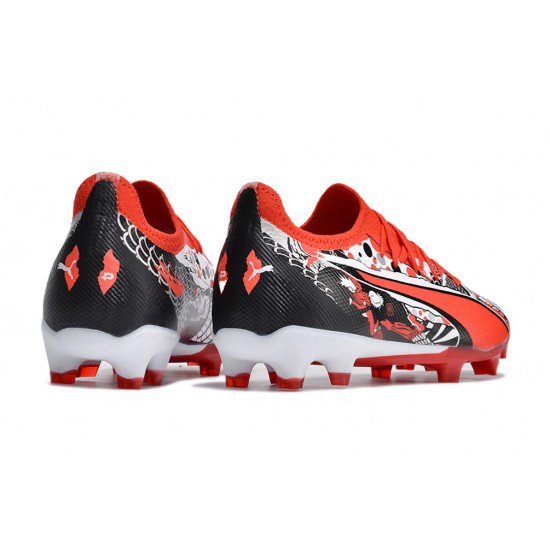 Choose To Buy Puma Ultra Ultimate FG Red Black Mens Soccer Cleats Shop Online