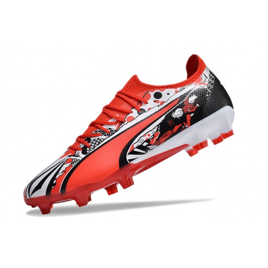 Choose To Buy Puma Ultra Ultimate FG Red Black Mens Soccer Cleats Shop Online