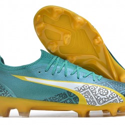 Puma Ultra Ultimate FG Teal Yellow Men's Soccer Cleats