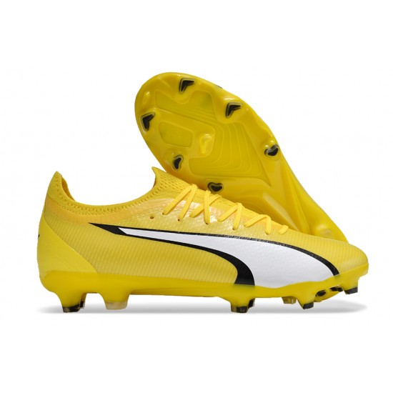 Discover Puma Ultra Ultimate FG Yellow White Mens Soccer Cleats Shop Online