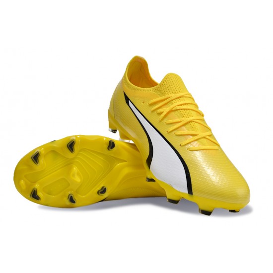 Discover Puma Ultra Ultimate FG Yellow White Mens Soccer Cleats Shop Online