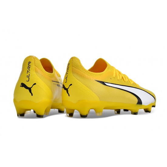 Discover Puma Ultra Ultimate FG Yellow White Mens Soccer Cleats Shop Online