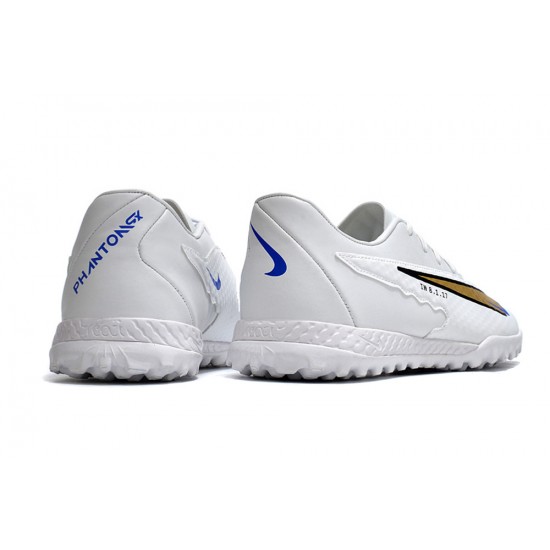 Shop Now Nike Phantom GX Academy TF White Black Orange Blue Footballboots For Men For Sale