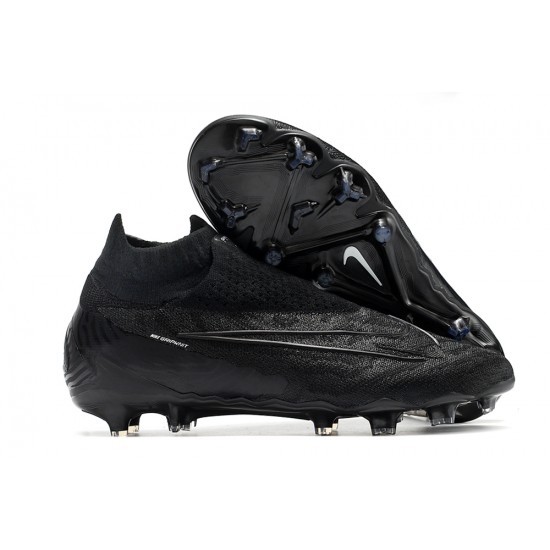 Popular Goods Nike Phantom GX Elite DF Link FG Black White High-top Footballboots For Men For Sale