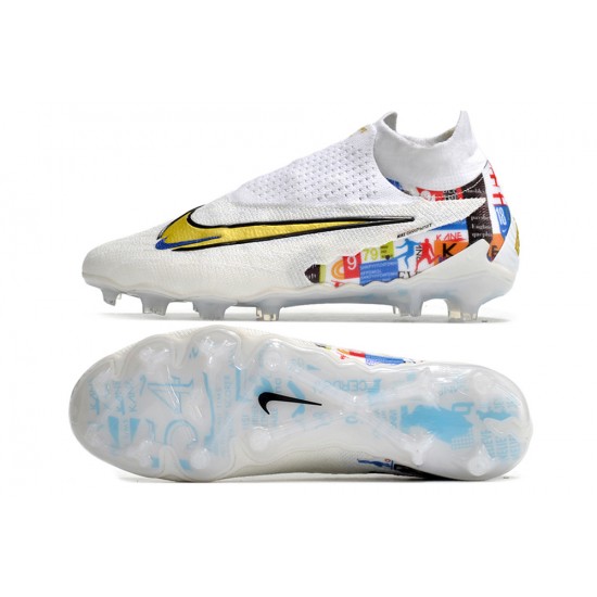 Where Can I Buy Nike Phantom GX Elite DF Link FG Mixtz White High-top Footballboots For Men Shop Online