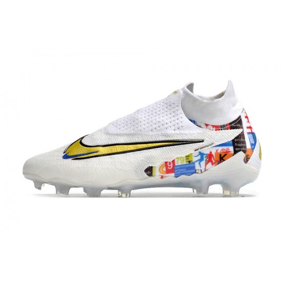 Where Can I Buy Nike Phantom GX Elite DF Link FG Mixtz White High-top Footballboots For Men Shop Online