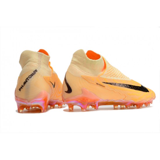 Discover Nike Phantom GX Elite DF Link FG Orange Black High-top Footballboots For Men Online Shop