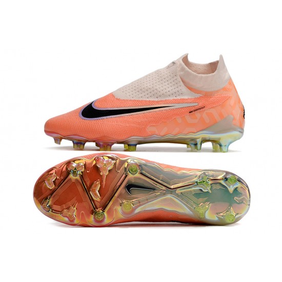 Shop Now Nike Phantom GX Elite DF Link FG Orange Black High-top Footballboots For Men For Sale