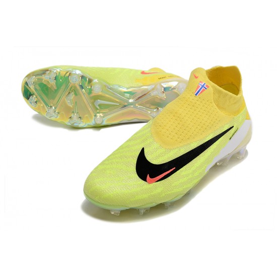 Goods That Sell Well Nike Phantom GX Elite DF Link FG Yellow Green Hige-top Footballboots For Men Shop Online