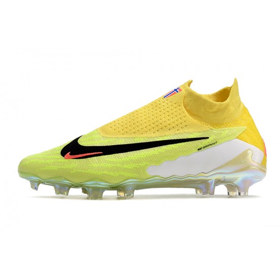 Goods That Sell Well Nike Phantom GX Elite DF Link FG Yellow Green Hige-top Footballboots For Men Shop Online