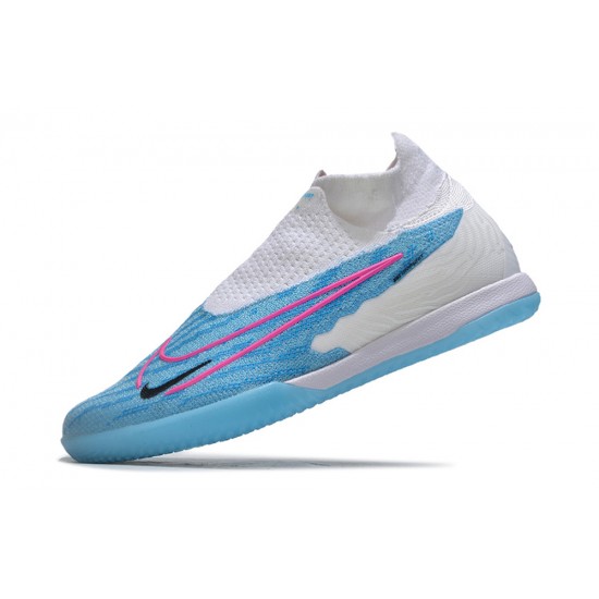 Select and Buy Nike Phantom GX Elite DF Link IC Blue Pink Black High-top Footballboots For Men Shop