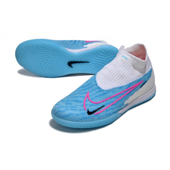 Select and Buy Nike Phantom GX Elite DF Link IC Blue Pink Black High-top Footballboots For Men Shop