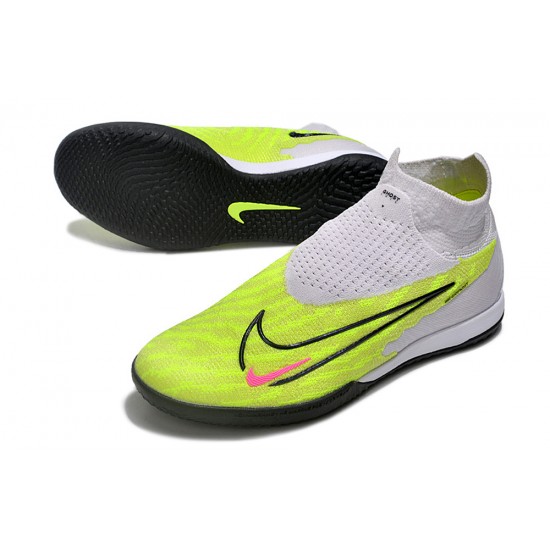 Nike Phantom GX Elite DF Link IC LightPurple Green Black Pink High-top Footballboots For Men 