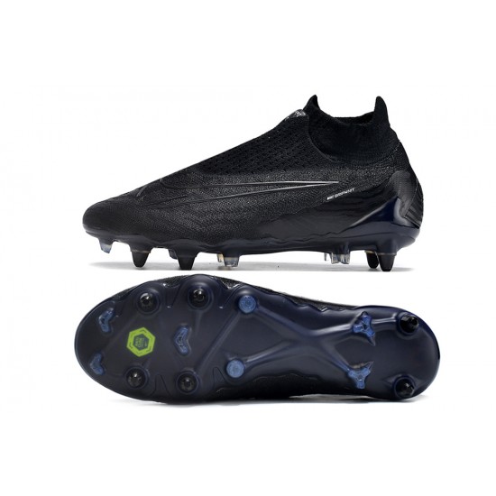 Where Can I Buy Nike Phantom- GX Elite DF Link SG Anti Clog Blang Blue Gray High-top Footballboots For Men Online Shop