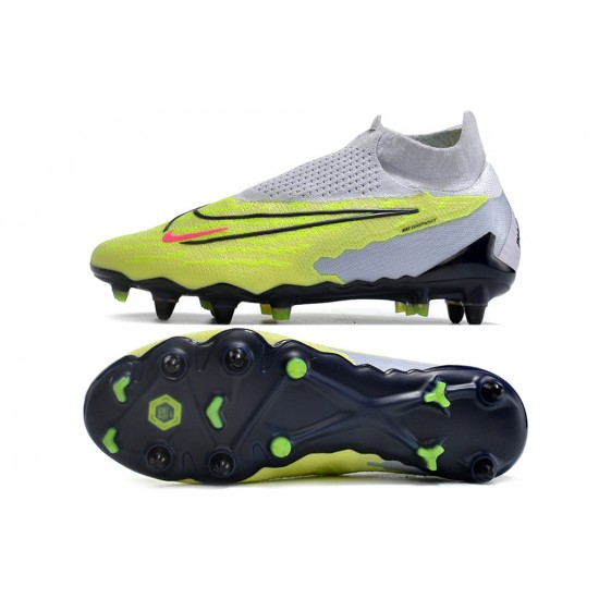 Shop Now Nike Phantom- GX Elite DF Link SG Anti Clog Green LightPurple Red Black High-top Footballboots For Men Shop