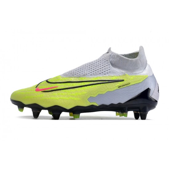 Shop Now Nike Phantom- GX Elite DF Link SG Anti Clog Green LightPurple Red Black High-top Footballboots For Men Shop