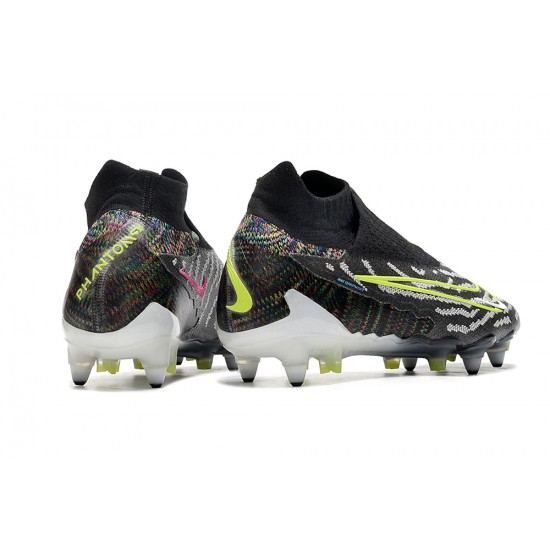 To Have A Strong Footing In A Market Nike Phantom- GX Elite DF Link SG Anti Clog Mixtz Gray Yellow Black High-top Footballboots For Men Sale