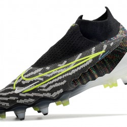 Nike Phantom- GX Elite DF Link SG Anti Clog Mixtz Gray Yellow Black High-top Footballboots For Men 