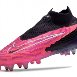 Nike Phantom- GX Elite DF Link SG Anti Clog Pink Black White High-top Footballboots For Men 