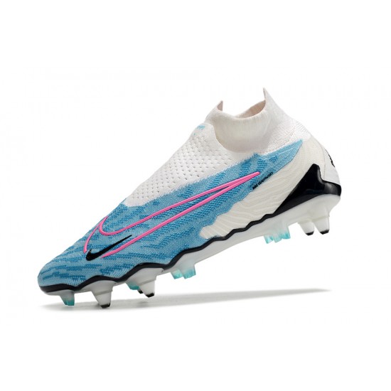 Click To Order Nike Phantom- GX Elite DF Link SG Anti Clog White Blue Pink Black High-top Footballboots For Men Sale