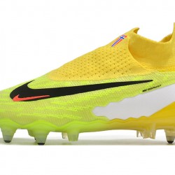 Nike Phantom- GX Elite DF Link SG Anti Clog Yelloe Green Blank High-top Footballboots For Men 