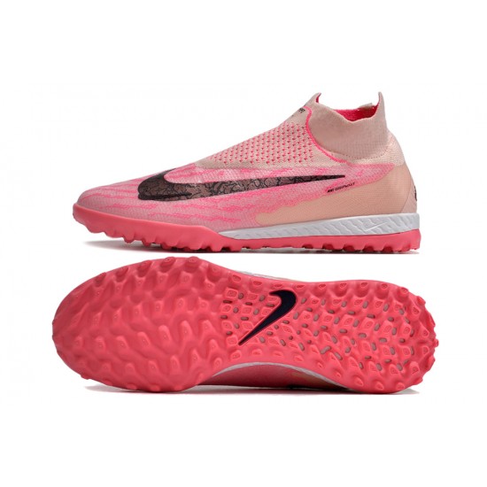 Nike Phantom GX Elite DF Link TF Pink Black HIge-top Footballboots For Men 