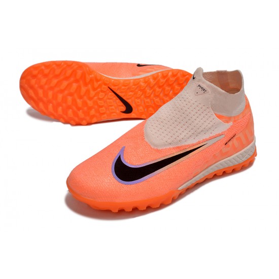 Nike Phantom GX Elite DF Link TF Pink Orange Black HIge-top Footballboots For Men 