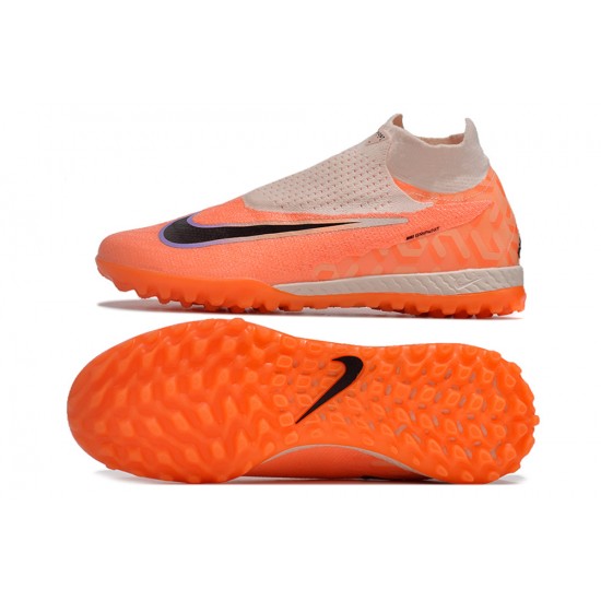 Nike Phantom GX Elite DF Link TF Pink Orange Black HIge-top Footballboots For Men 