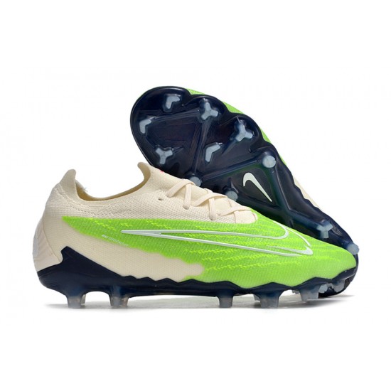 Buy And Seller Nike Phantom GX Elite FG Beige Green Low-top Footballboots For Men On Sale