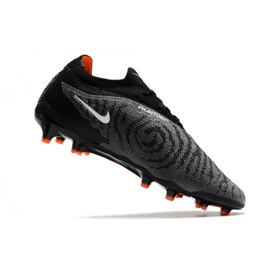 To Have A Strong Footing In A Market Nike Phantom GX Elite FG Black Gray Orange Footballboots For Men For Sale