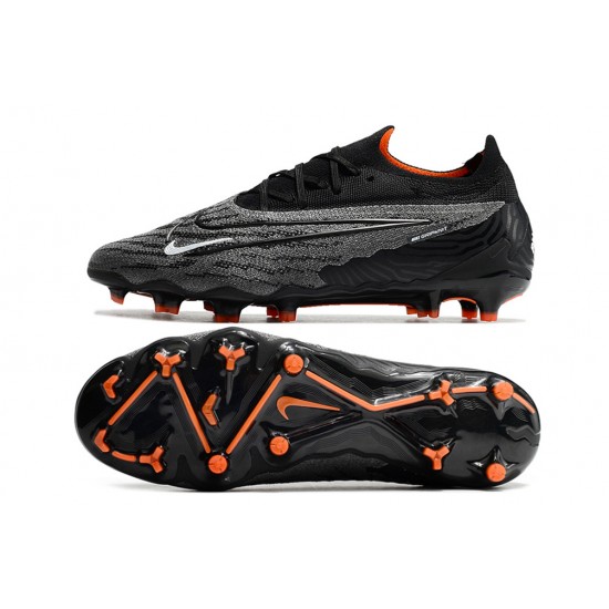 To Have A Strong Footing In A Market Nike Phantom GX Elite FG Black Gray Orange Footballboots For Men For Sale