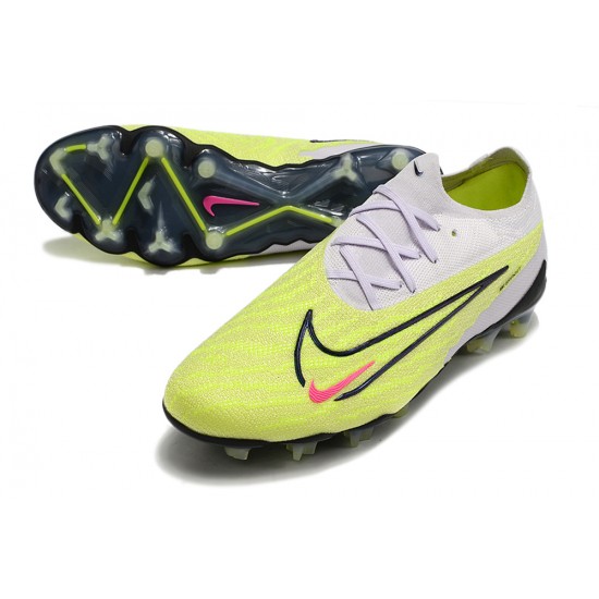 Shop Now Nike Phantom GX Elite FG Black LightPurple Yellow Red Low-top Footballboots For Men For Sale