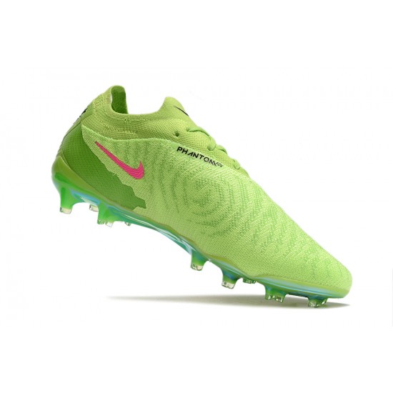 Shop the latest Nike Phantom GX Elite FG Black Pink Green Low-top Footballboots For Men Sale