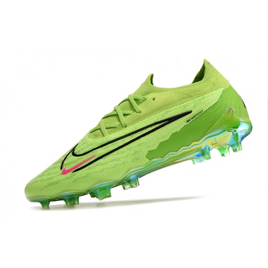 Shop the latest Nike Phantom GX Elite FG Black Pink Green Low-top Footballboots For Men Sale