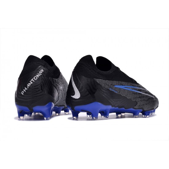 Our Top Picks Nike Phantom GX Elite FG Black White Blue Low-top Footballboots For Men Online Shop