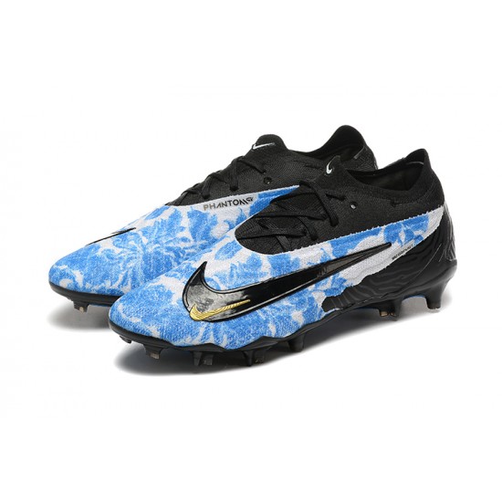 Discover the top-selling Nike Phantom GX Elite FG Grey Black Ltblue Low Soccer Cleats Sale