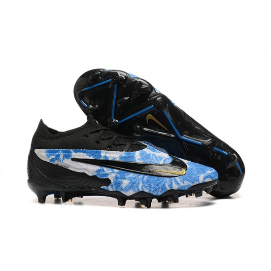 Discover the top-selling Nike Phantom GX Elite FG Grey Black Ltblue Low Soccer Cleats Sale