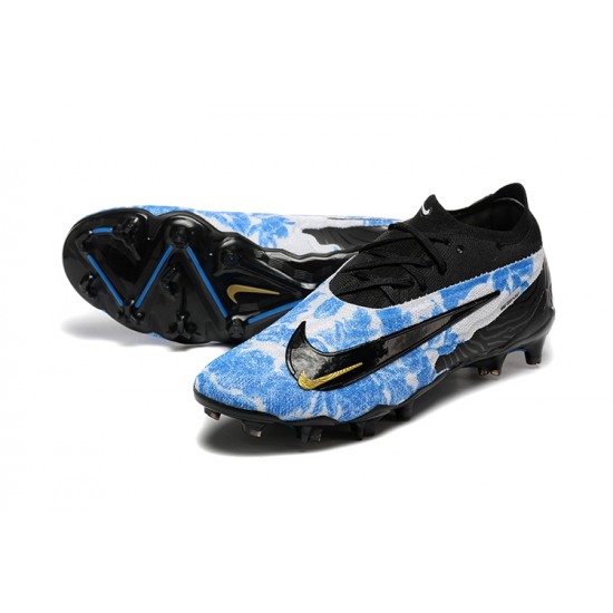 Discover the top-selling Nike Phantom GX Elite FG Grey Black Ltblue Low Soccer Cleats Sale