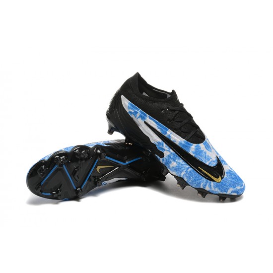 Discover the top-selling Nike Phantom GX Elite FG Grey Black Ltblue Low Soccer Cleats Sale