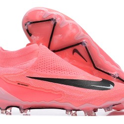 Nike Phantom GX Elite FG High Top Soccer Cleats Pink Black For Men 