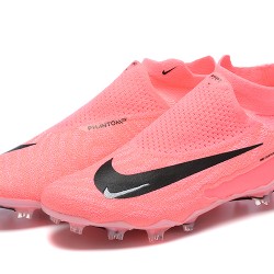 Nike Phantom GX Elite FG High Top Soccer Cleats Pink Black For Men 