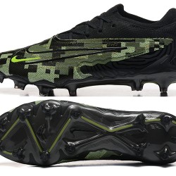 Nike Phantom GX Elite FG Low Soccer Cleats Black Green For Men 