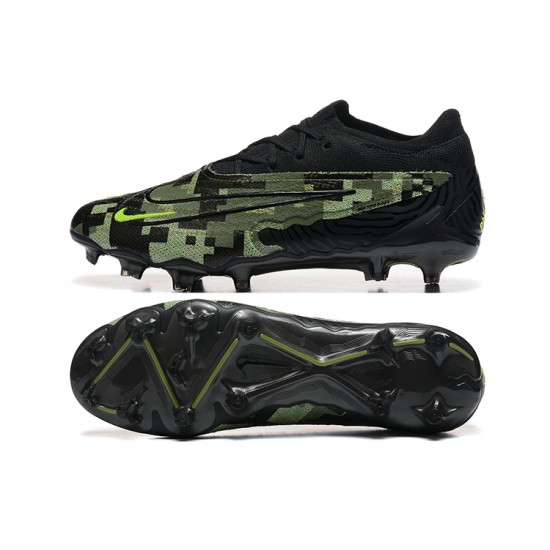 Buy the latest Nike Phantom GX Elite FG Low Soccer Cleats Black Green For Men Online