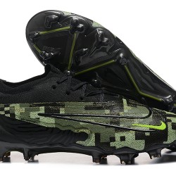 Nike Phantom GX Elite FG Low Soccer Cleats Black Green For Men 