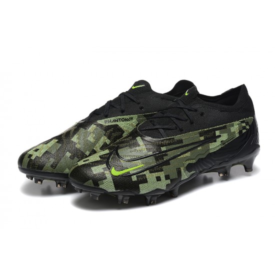 Buy the latest Nike Phantom GX Elite FG Low Soccer Cleats Black Green For Men Online