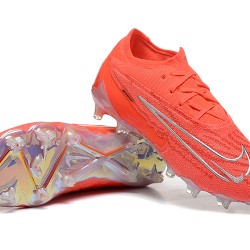 Nike Phantom GX Elite FG Low Soccer Cleats Orange Silver For Men 