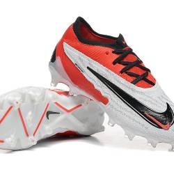 Nike Phantom GX Elite FG Low Soccer Cleats White Red Black For Men 