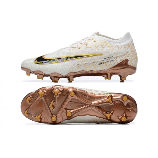 To Find A Ready Market Nike Phantom GX Elite FG Low Soccer Cleats White Yellow Brown For Men Sale